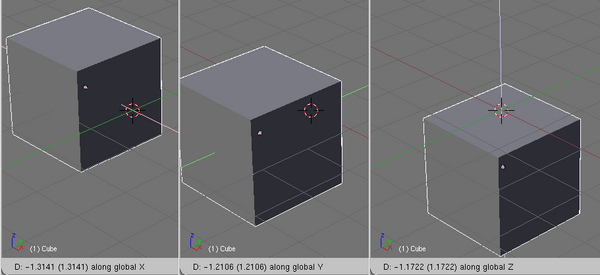 Translation/Grab with locked axis X, Y and Z