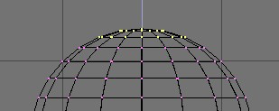 UV sphere for the handle: vertices to be removed 