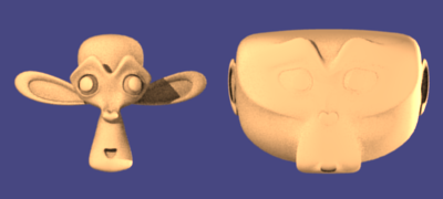Casting to cuboid: Left: Factor: -0.8. Right: Factor: 0.8. 