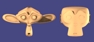 Casting to cylinder: Left: Factor: -0.8. Right: Factor: 0.8. 
