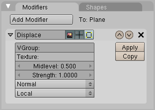 Displace modifier