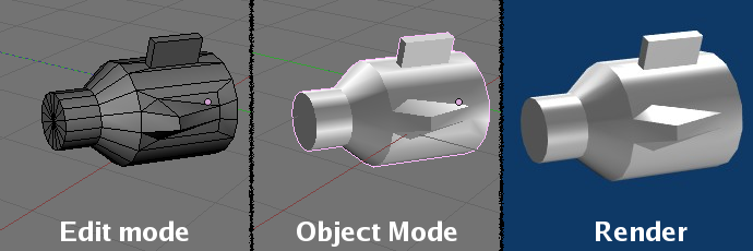 EdgeSplit modifier output with From Edge Angle selected. Sample blend file 