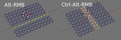 Alt versus Ctrl-Alt in Vertex Mode.