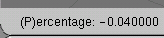 Percentage header.