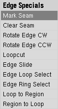 Edge Specials Menu.