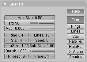 Lens Flare settings