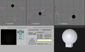Studio 3-point light rig