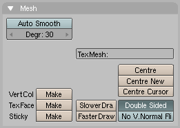 AutoSmooth button group in the EditButtons window.