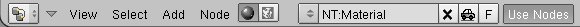 Node Editor Header with Material Nodes enabled.