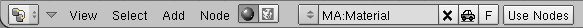 Default Node Editor header
