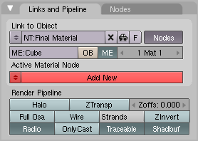 Links and Pipeline Node tab