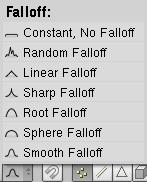 Falloff menu.