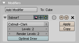Modifiers panel.