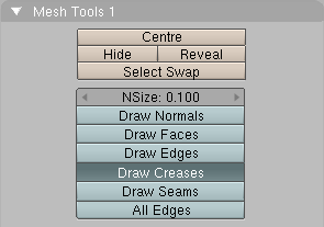 Mesh Tools 1 panel