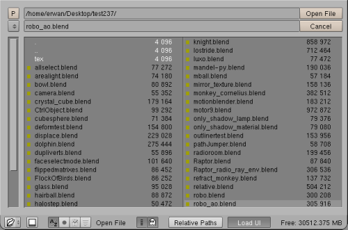 File Selection Window - loading.