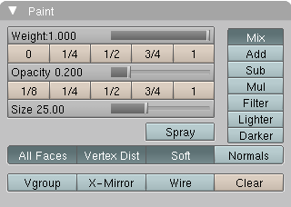 Image 4: The Paint-Panel in the Editing-Buttons.